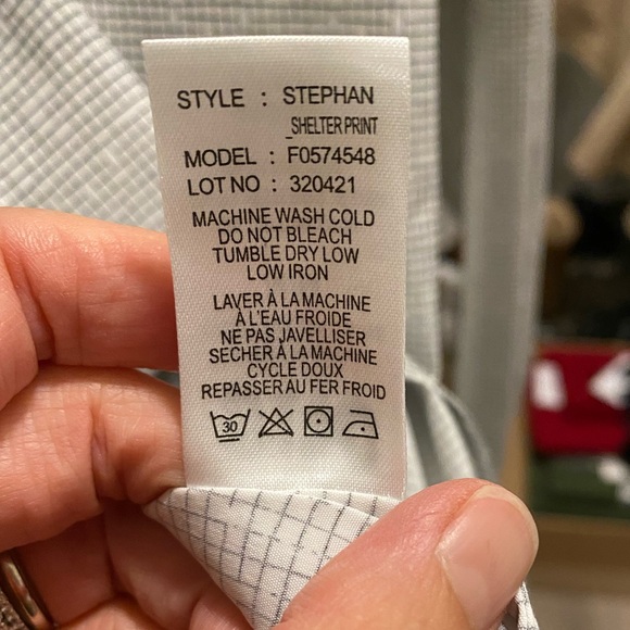 Theory Button Up Shirt. Size medium. Black and white. - Picture 5 of 6